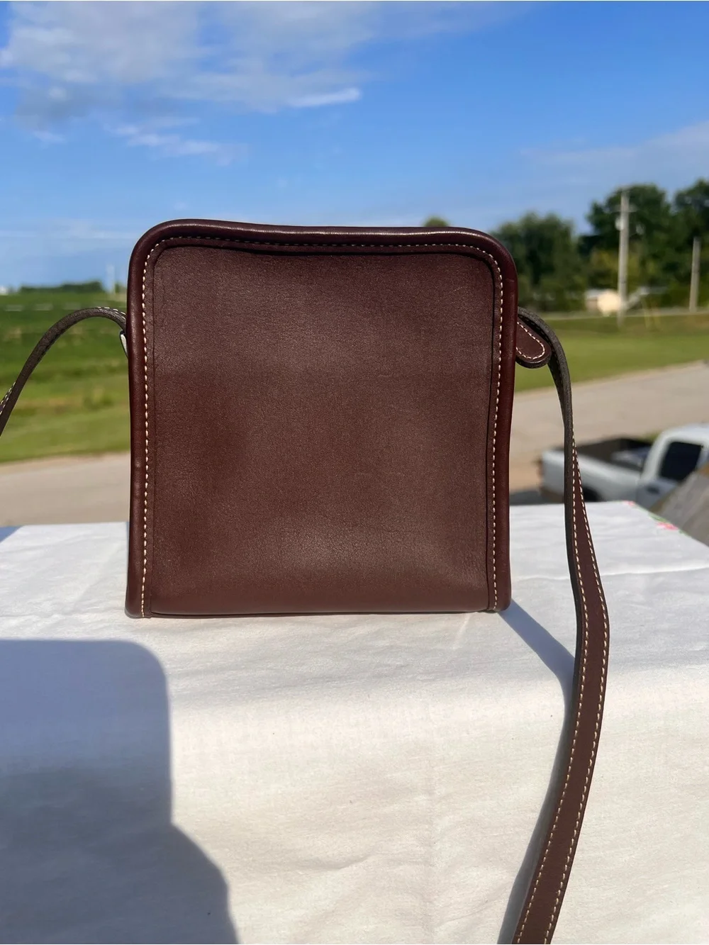 Vintage Coach Brown Leather Bellini Crossbody Bag 9139 - Picture 3 of 8